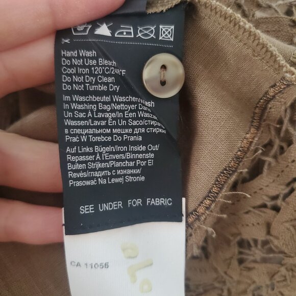 TAIFUN COLLECTION Linen Lace Cardi Long Bolero Draped Cardigan LIKE NEW - Picture 8 of 8